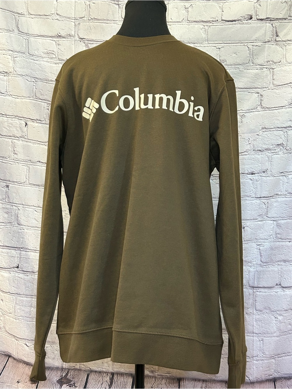 Columbia Olive Green Long-Sleeve Logo Sweatshirt